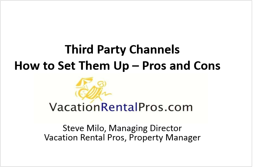 Setting up 3rd party distribution channels for vacation rental managers