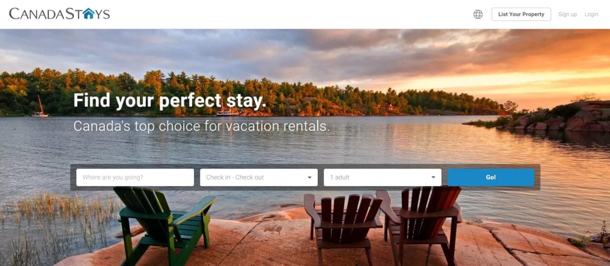 CanadaStays vacation rental OTA listing site